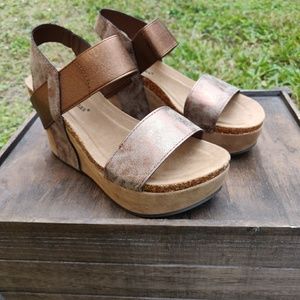 Spring High Wedge Rustic Brown SIZE 10 RESTOCK